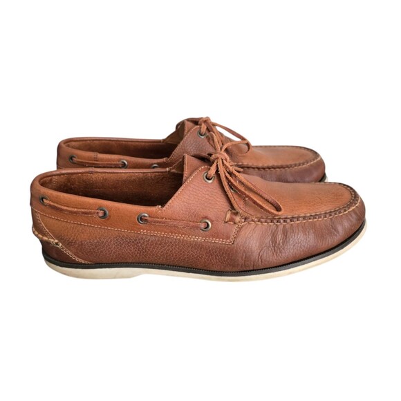 Peter Millar Boat Shoes Mens Size 11.5M Brown Leather Lace Up main image 9